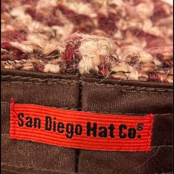 San Diego Hat Company WOOL Red and Cream Tweed Cap - Picture 6 of 12